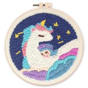 Punch Needle Kit Unicorno e cucciolo