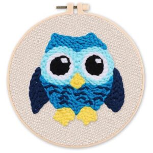 Punch Needle Kit Gufo blu