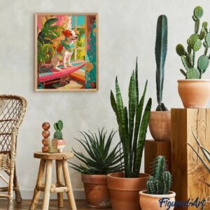 Dipingere con i numeri - Cane Amante del Surf