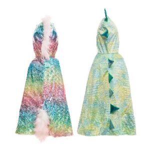 Mantello reversibile unicorno e drago