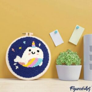 Punch Needle Kit Balena unicorno