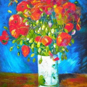 Ricamo a Punto Croce - Vaso di papaveri - Van Gogh