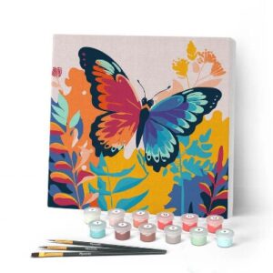 Mini Kit da Dipingere con i Numeri Farfalla Tropicale