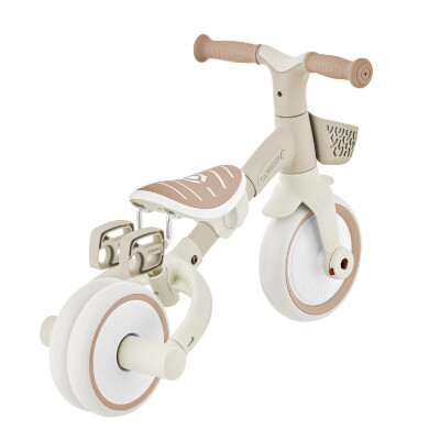 Globber -TRICICLO EDUCATIVO 3 IN 1 PIÙ ECOLOGICO noce