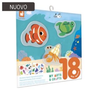 janod - Set creativo di adesivi spessi riposizionabili 18+
