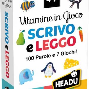 HEADU - Carte Vitamine Gioco Scrivo e Leggo 100 Parole