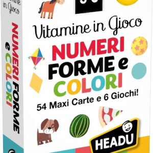 HEADU - Carte Vitamine Gioco Numeri, Forme e Colori