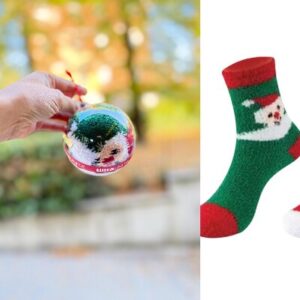 Calzini Natalizi tintaUNITA - Babbo Natale verde