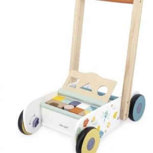 JANOD Carrello da passeggio in cubi di legno