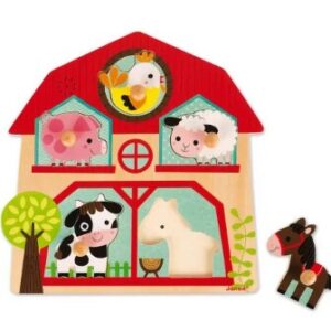 JANOD Puzzle Musicale Gli Amici della Fattoria 5 pezzi